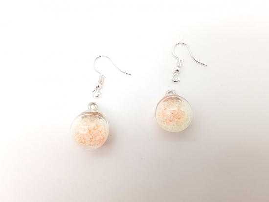 Preview: Leuchtende Kugel Ohrringe orange